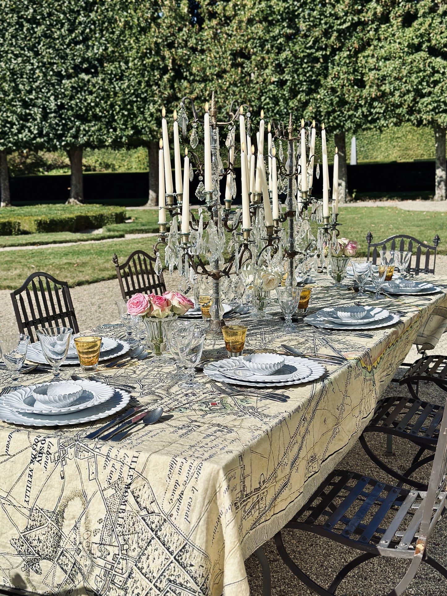 Paris Map Linen Tablecloth