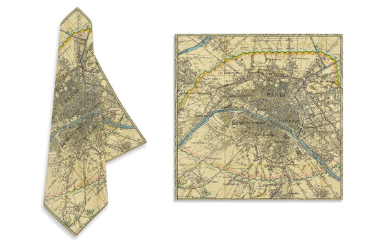 Paris Map Linen Napkins Set of 6