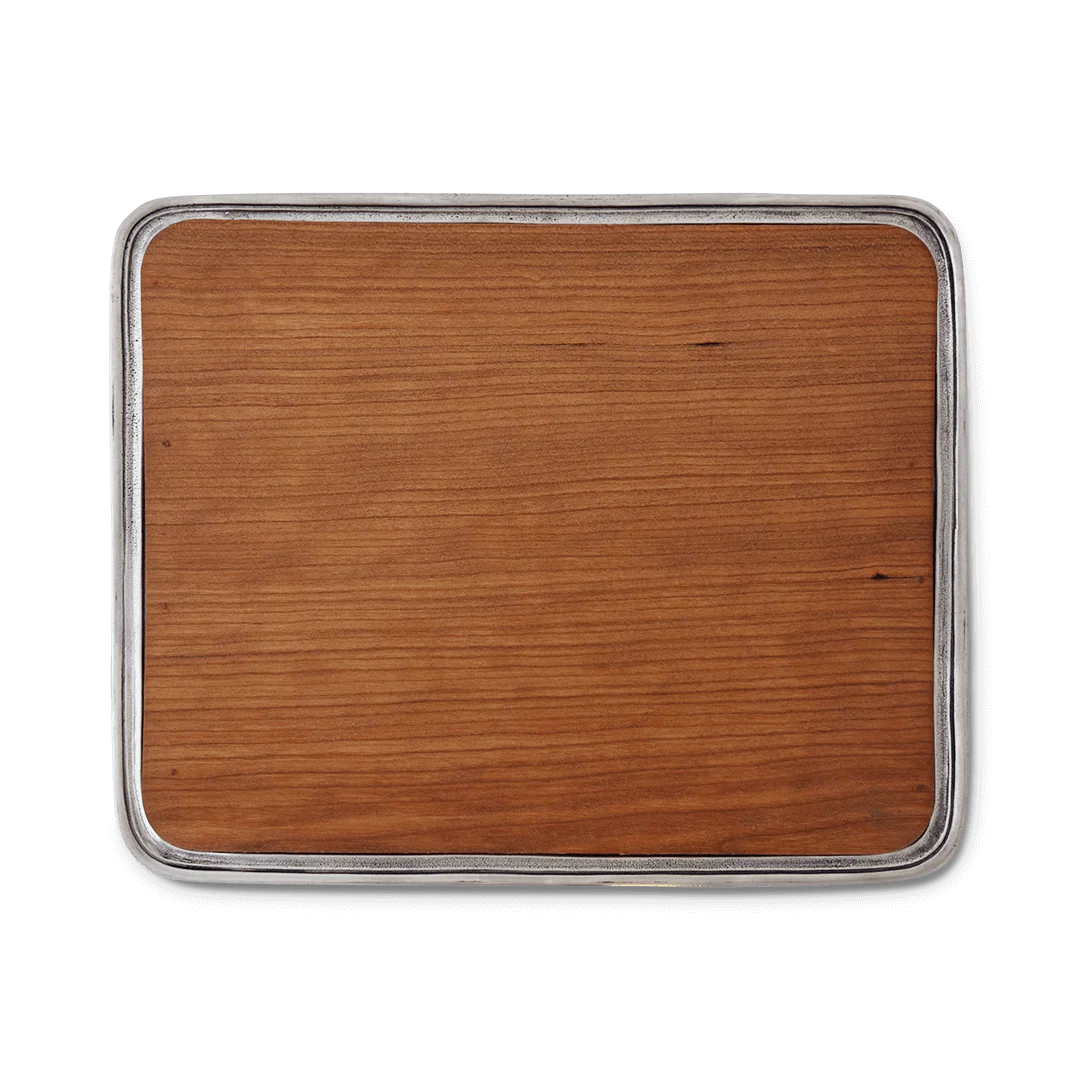 Bar Tray with Wood Insert