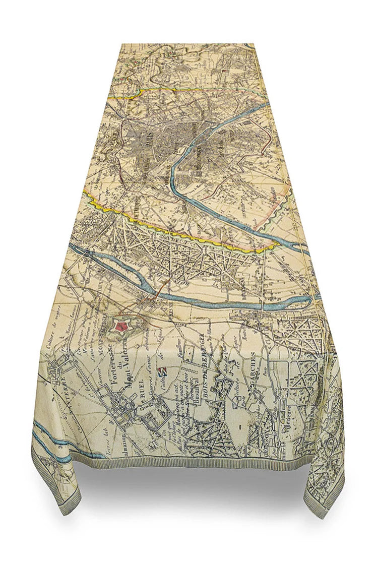 Paris Map Linen Tablecloth