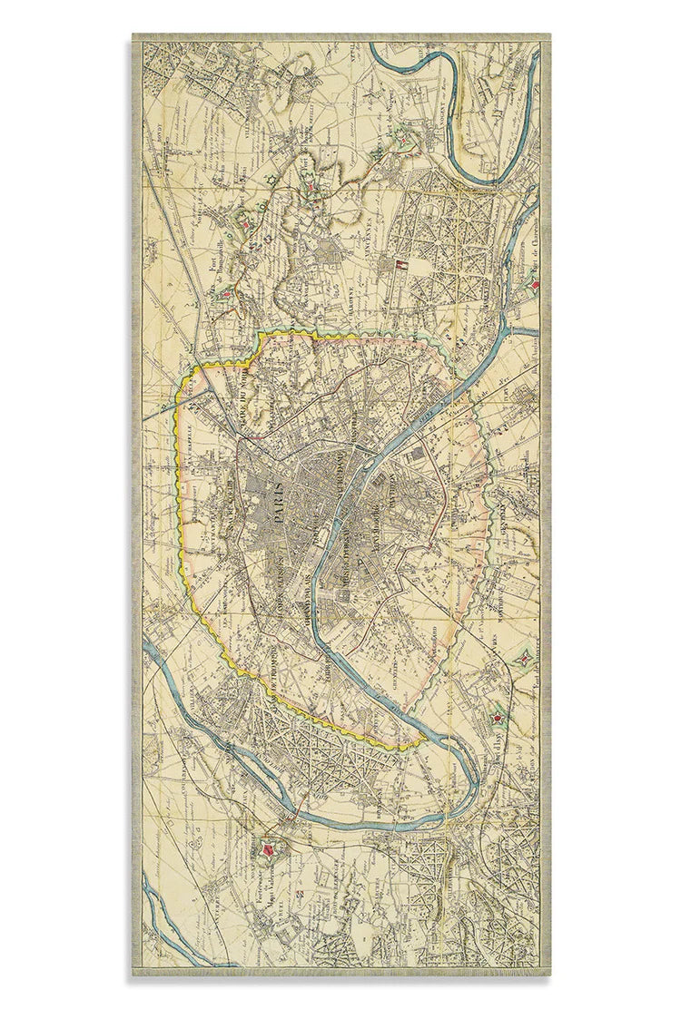 Paris Map Linen Tablecloth