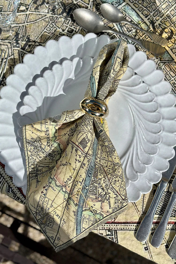 Paris Map Linen Napkins Set of 6