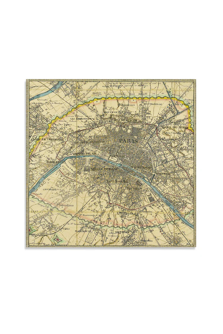 Paris Map Linen Napkins Set of 6