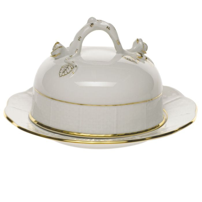 Herend Golden Edge Butter Dish
