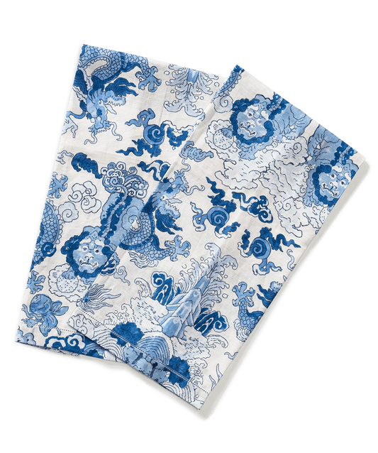 Porcelain Blue S/2 Magic Mountain Guest Towel