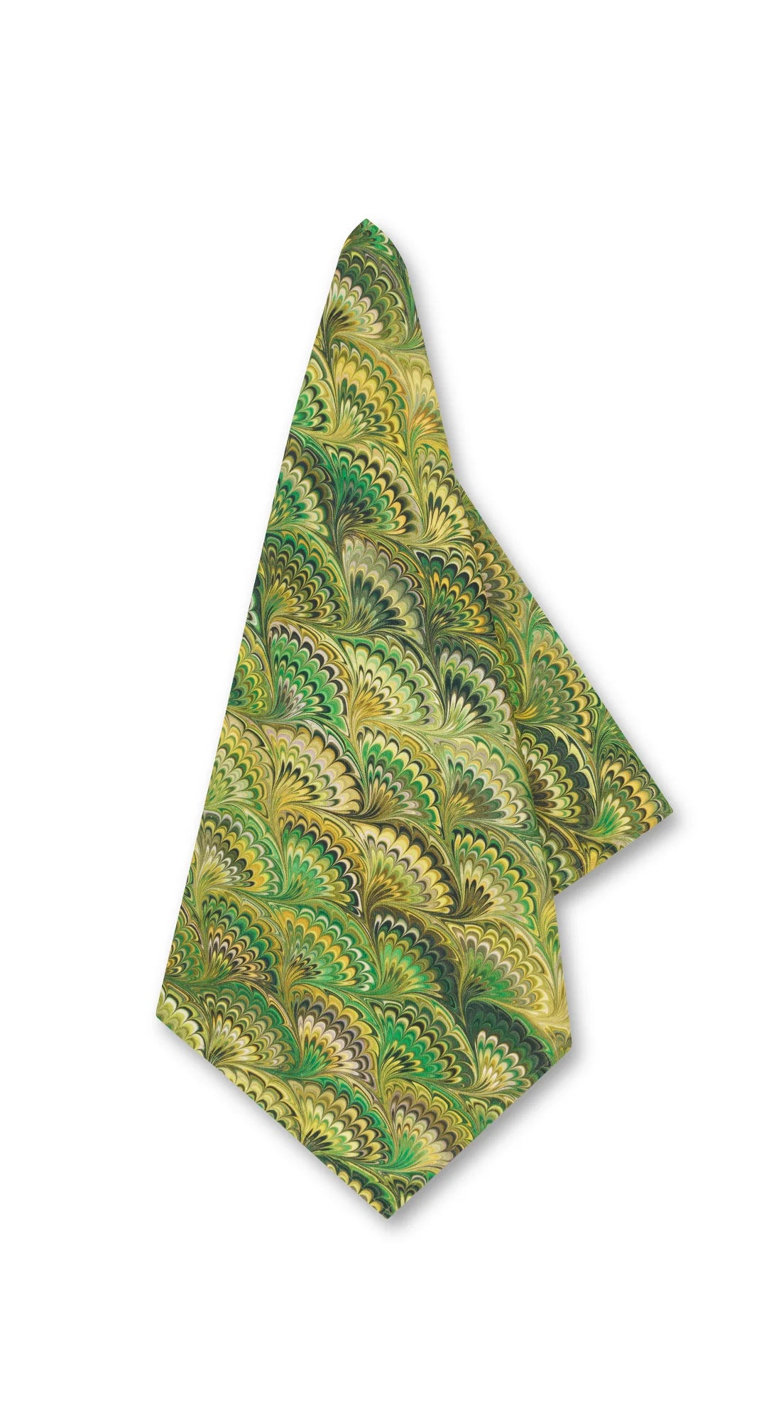 Summerill & Bishop Marble Fan Linen Napkin in Green Set of 6