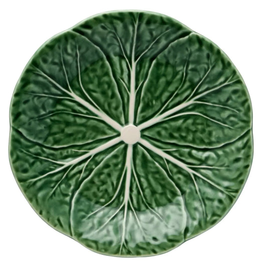 Bordallo Pinheiro Cabbage Dessert Plate in Green