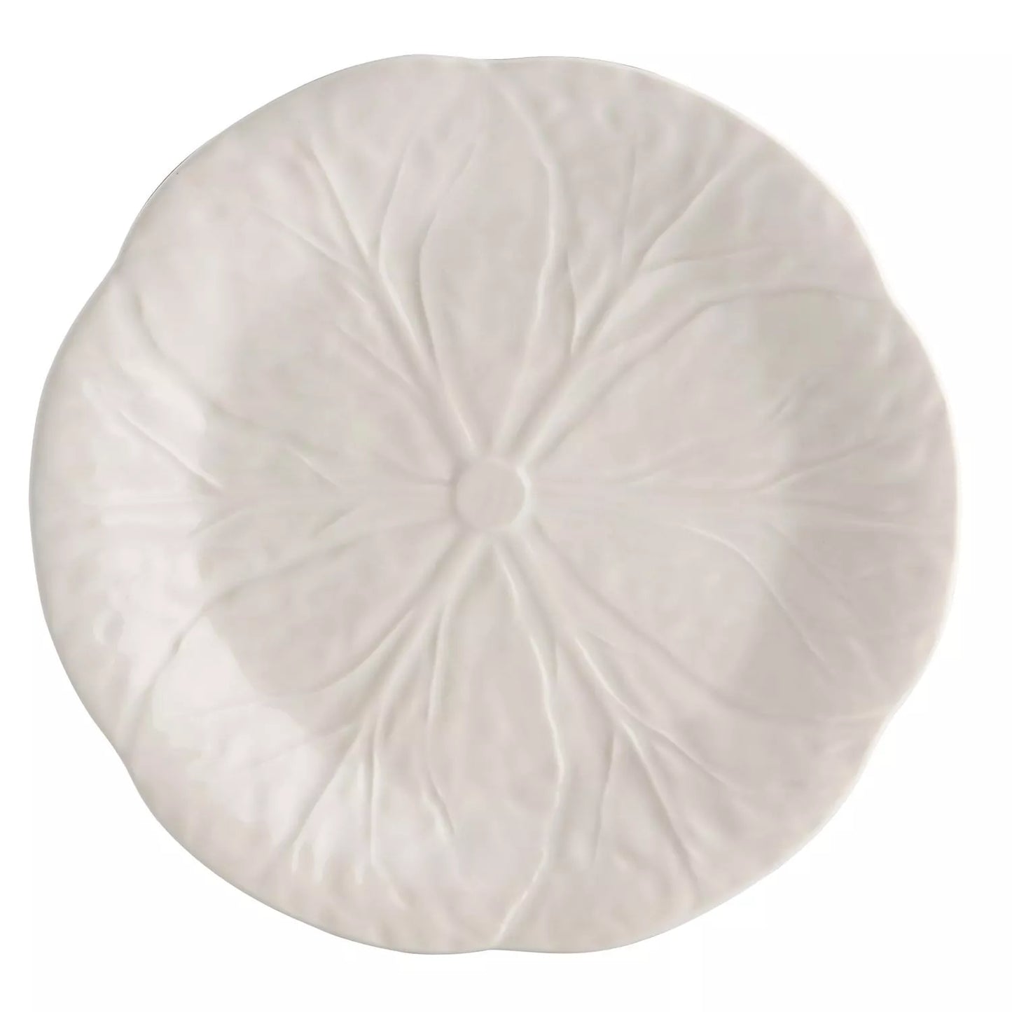 Bordallo Pinheiro Cabbage Dessert Plate in Creme