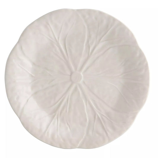 Bordallo Pinheiro Cabbage Dessert Plate in Creme
