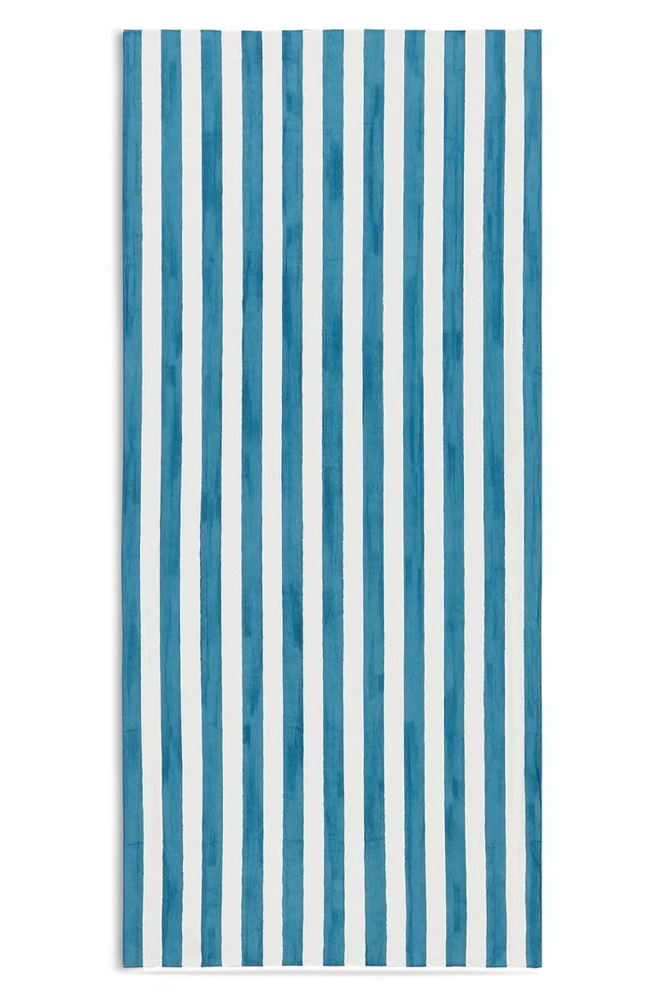 Summerill and Bishop Blue Stripe Linen Tablecloth 65x150”