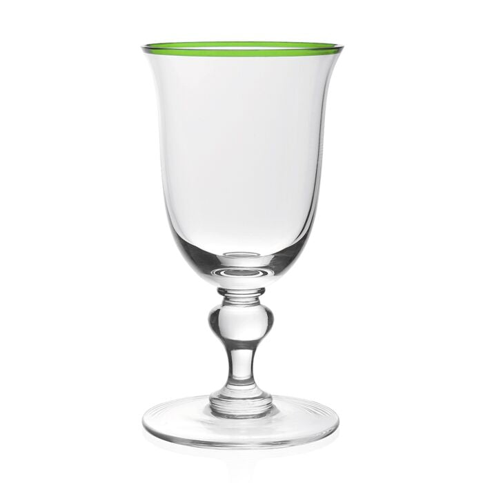Green Siena Wine Glasses, Set of 2