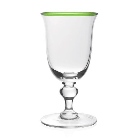 Green Siena Wine Glasses, Set of 2
