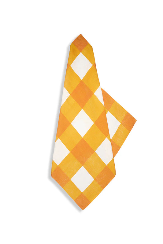 Yellow Gingham Napkins set of 6