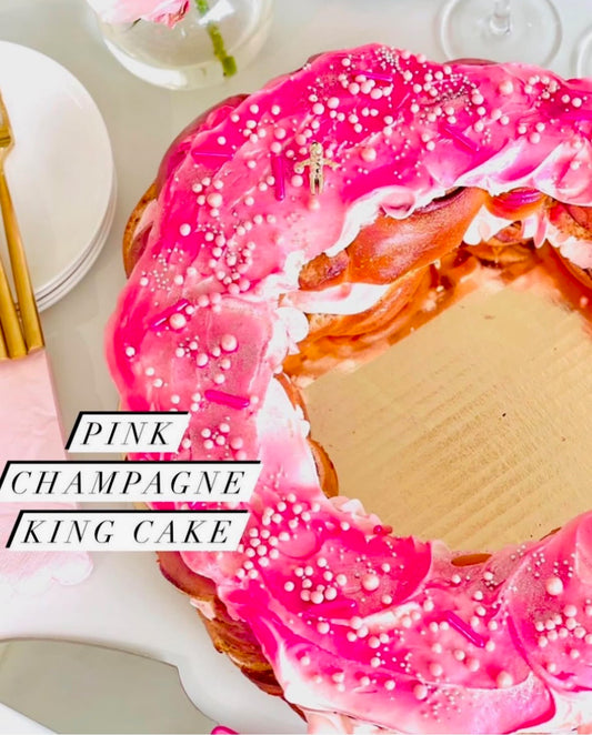 Pink Champagne King Cake