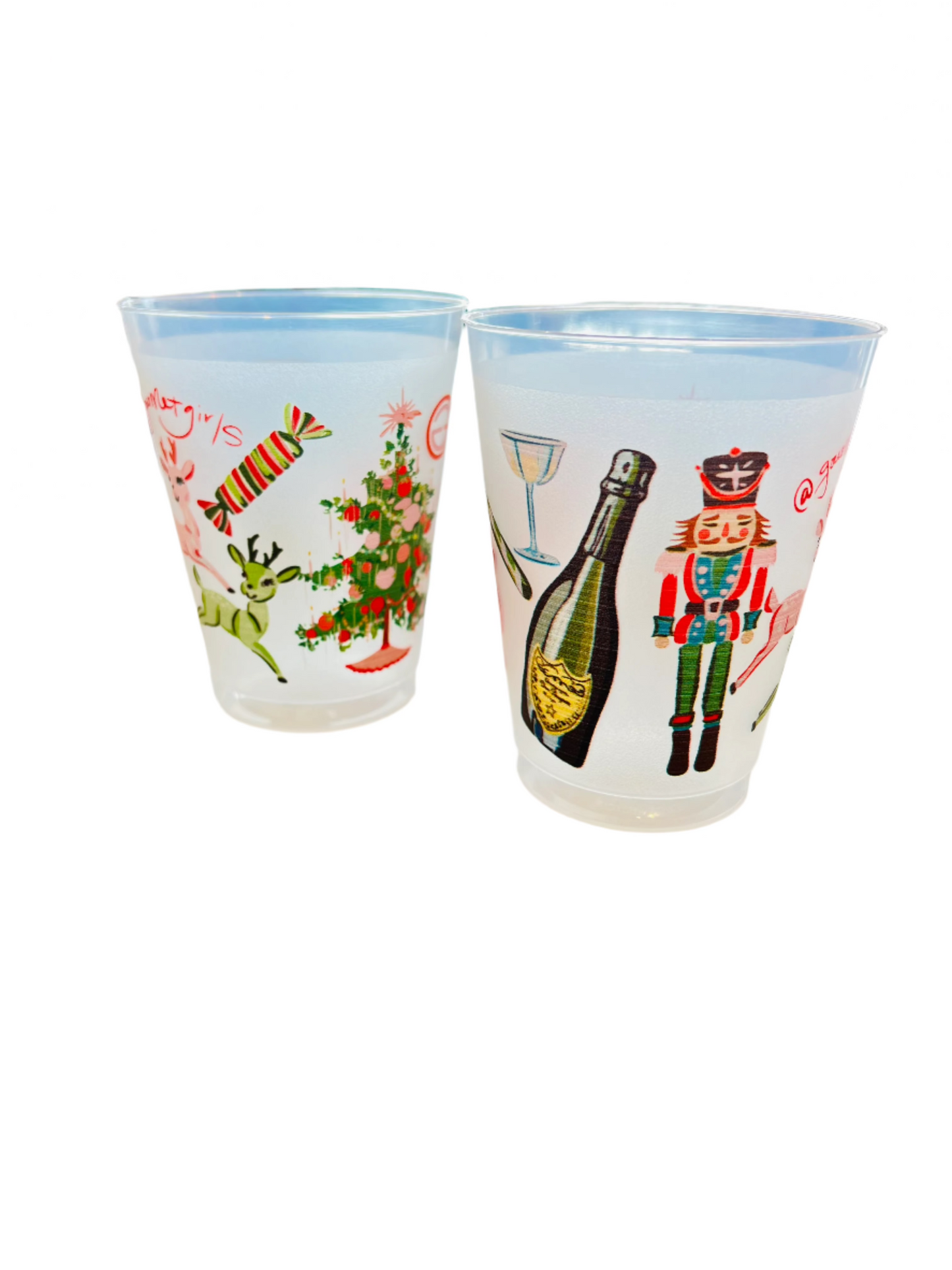 Nutcracker Christmas, Set of 10 Shatterproof Cups