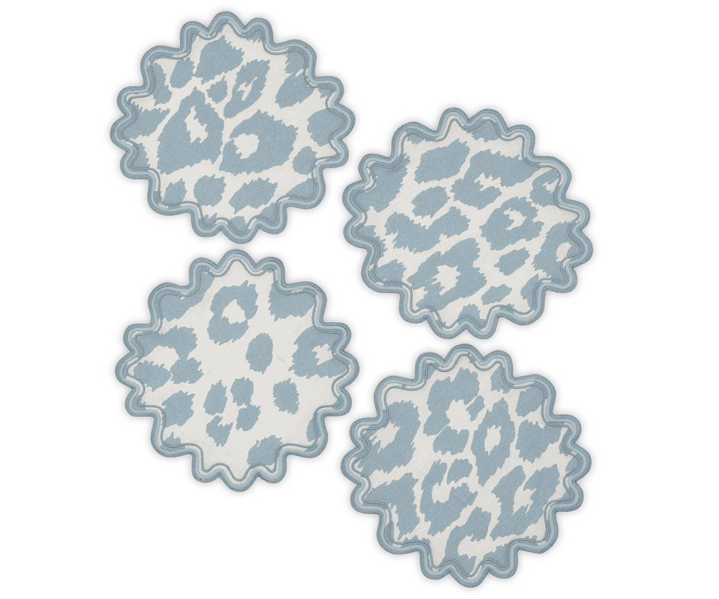 Iconic Leopard Cocktail Napkins - Sky