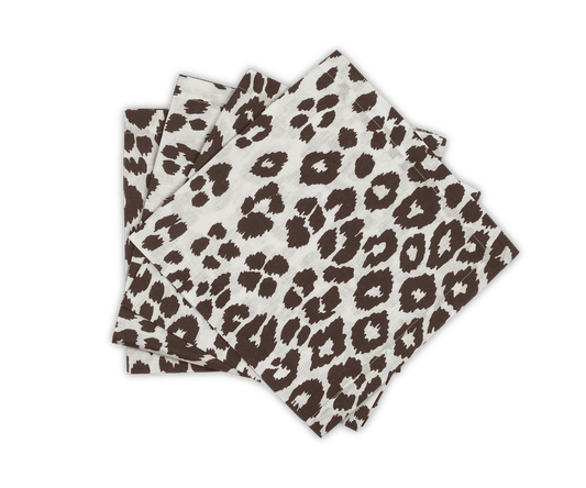 Iconic Leopard Napkins - Cinder