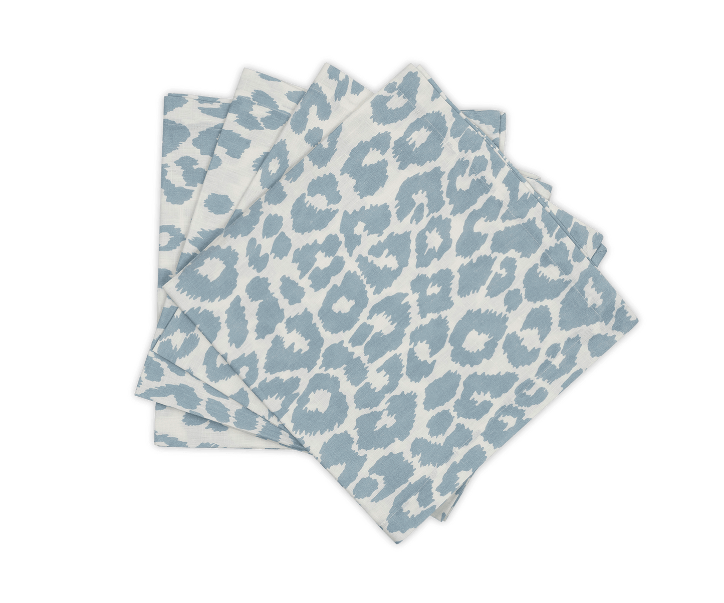 Iconic Leopard Napkins - Sky