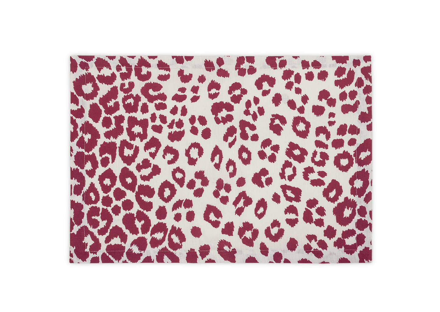 Iconic Leopard Placemat - Crimson