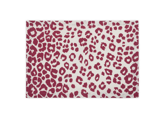 Iconic Leopard Placemat - Crimson