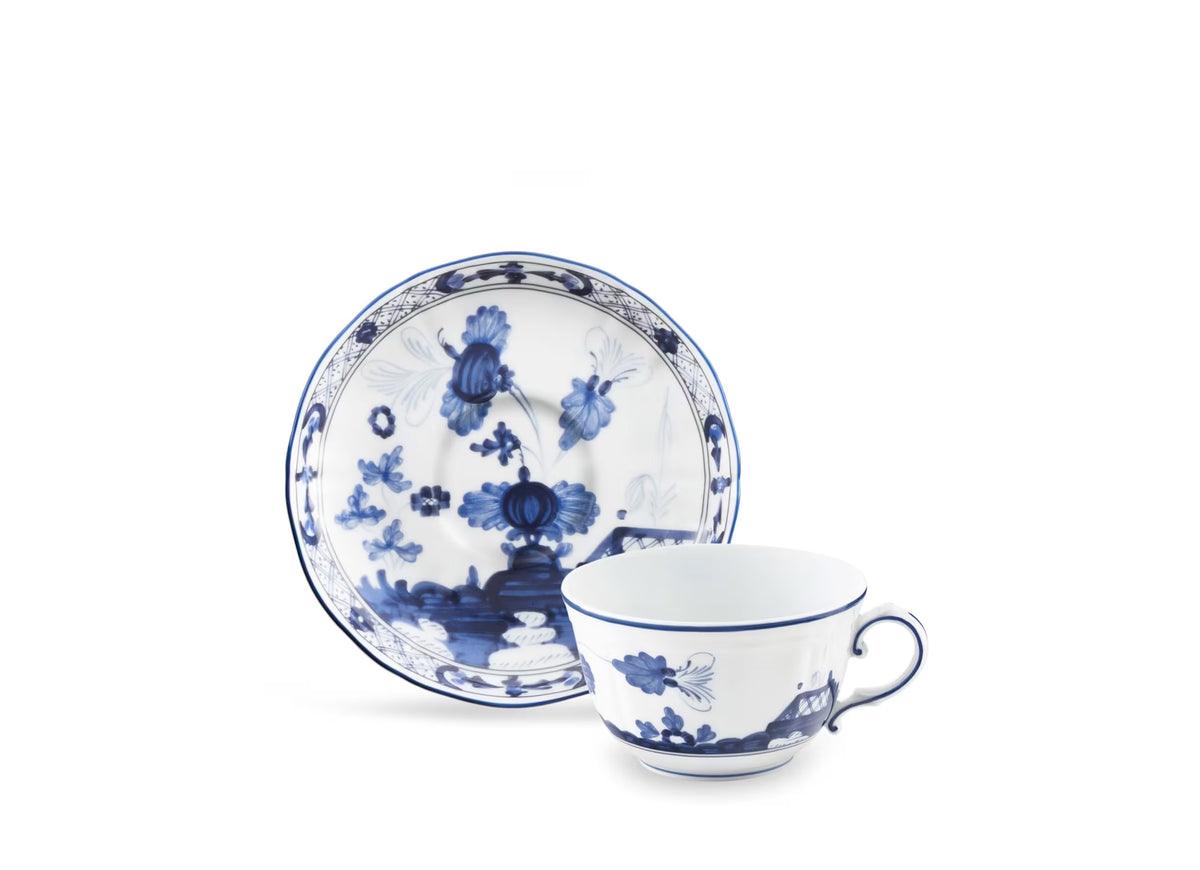 Oriente Italiano Indaco Tea Cup & Saucer by Ginori 1735