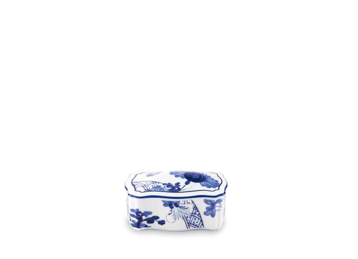 Oriente Italiano Indaco Jewelry Box with Cover by Ginori 1735