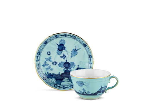 Oriente Italiano Iris Tea Cup & Saucer by Ginori 1735