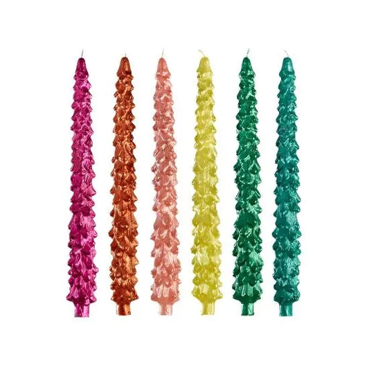 Metallic Tree Taper Candles