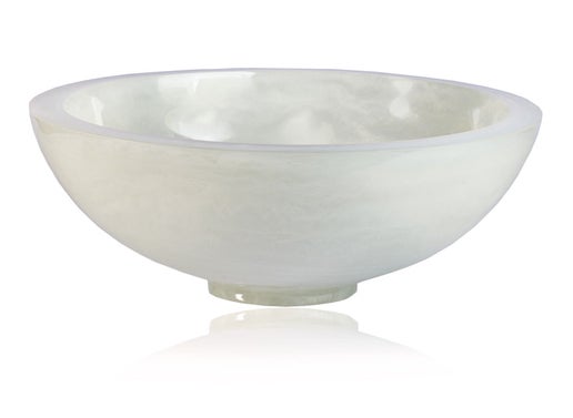 Medium Resin Salad Bowl White