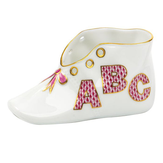 Herend Pink ABC Baby Shoe