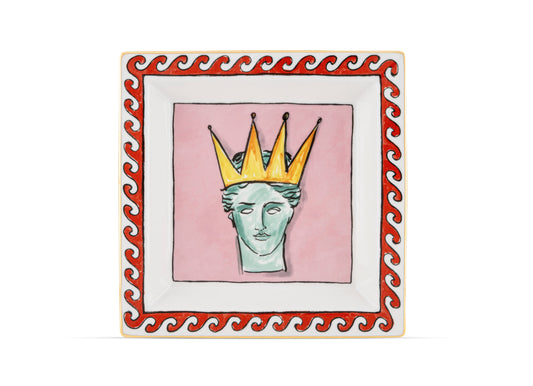 Il Viaggio di Nettuno Amalfi Pink Square Change Tray by Ginori 1735