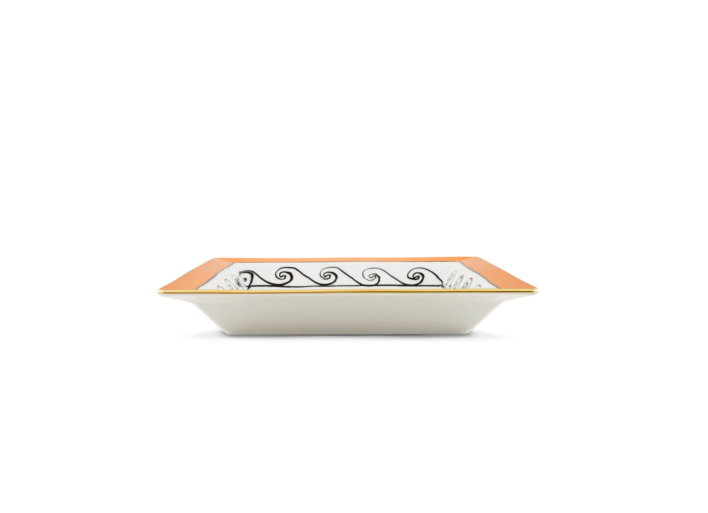 Il Viaggio di Nettuno Amalfi Orange Square Change Tray by Ginori 1735
