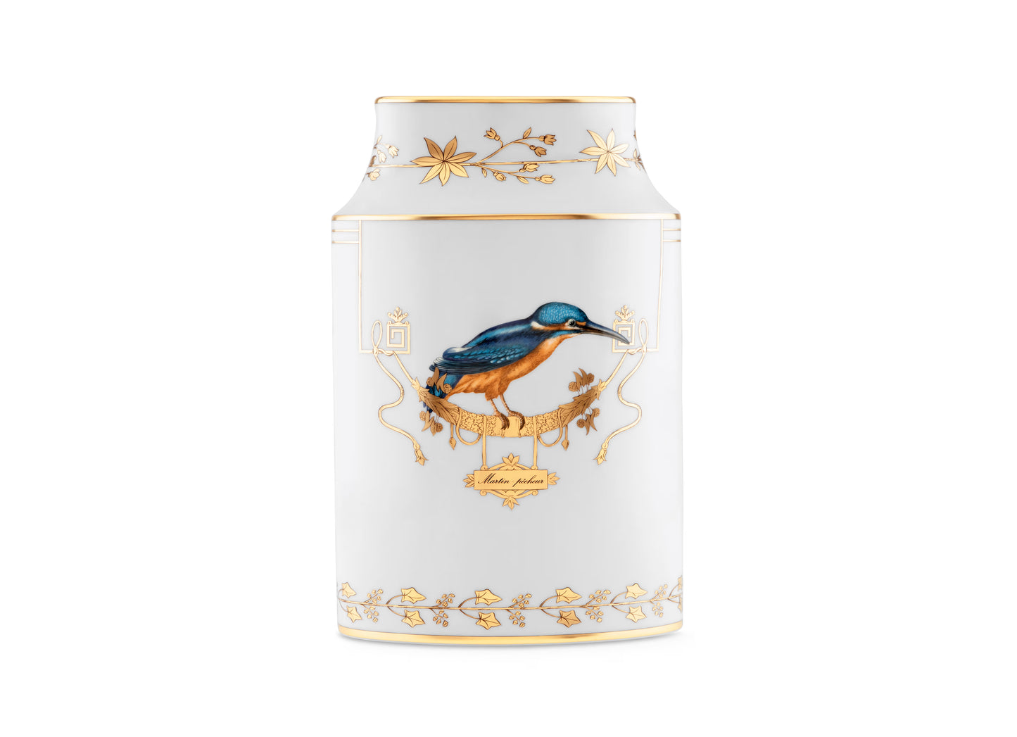 Volière Martin Pecheur Vase by Ginori 1735