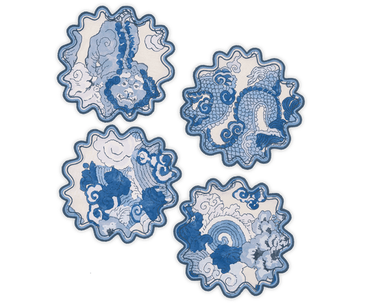 Magic Mountain Cocktail Napkins - Porcelain Blue