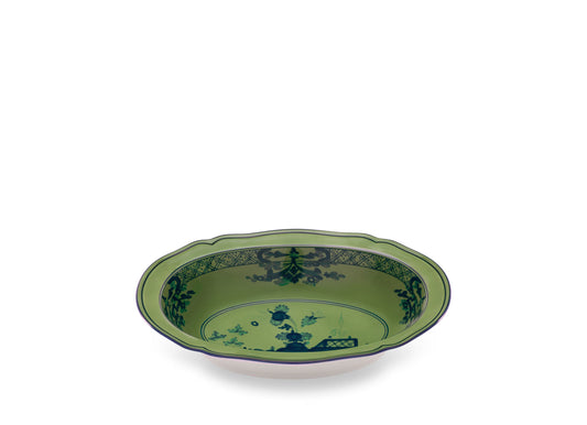Oriente Italiano Malachite Oval Bowl by Ginori 1735