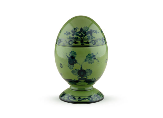 Oriente Italiano Malachite Large Egg by Ginori 1735