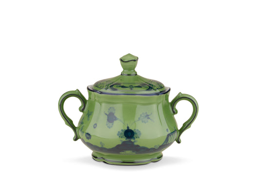 Oriente Italiano Malachite Sugar Bowl by Ginori 1735