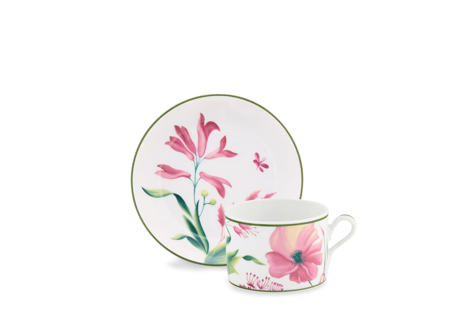Florenza Malva Tea Cup and Saucer by Ginori 1735