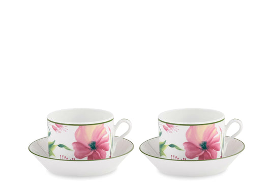 Florenza Malva Tea Set for 2 by Ginori 1735
