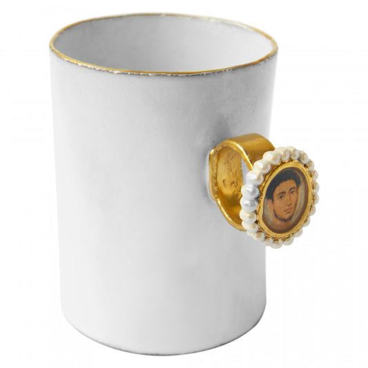 Man's Head Cameo Ring Cup