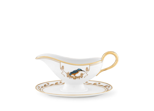 Volière Martin Pecheur Gravy Boat by Ginori 1735