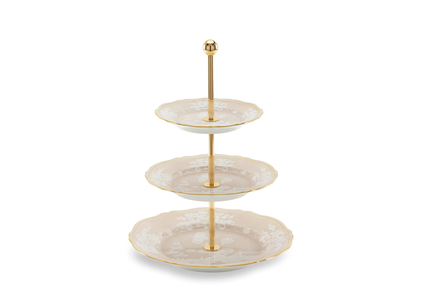 Oriente Italiano Meringa 3-tier Serving Stand By Ginori 1735