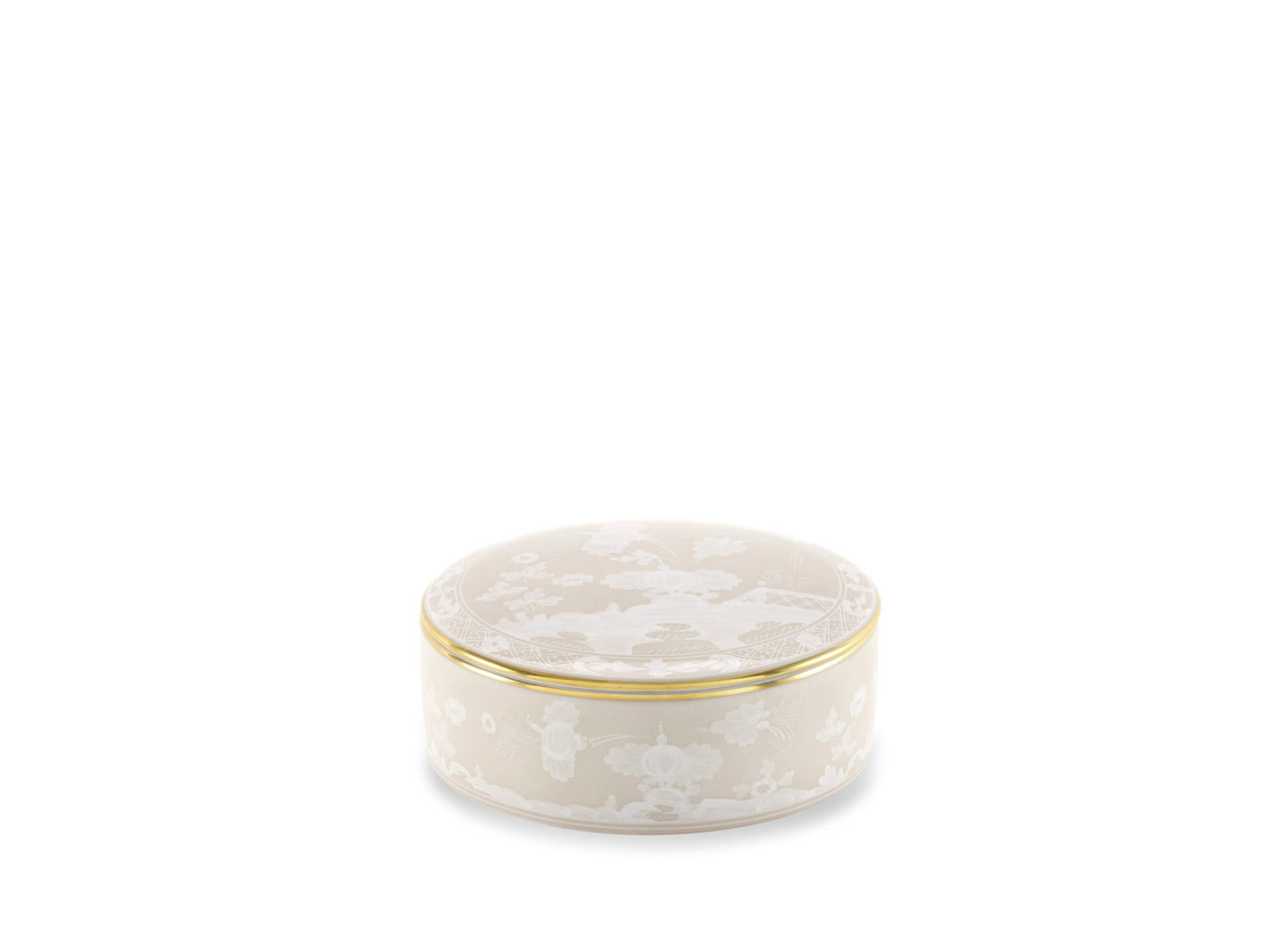 Oriente Italiano Meringa Round Box by Ginori 1735