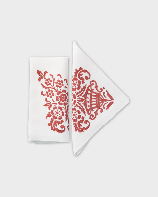 Mirandola Napkins, Red (Set of 6)