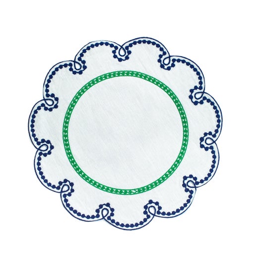 Fête Embroidered Linen Placemats S/4