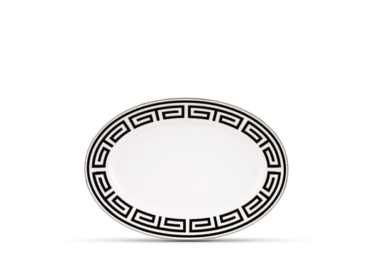 Labirinto Nero Large Oval Platter by Ginori 1735