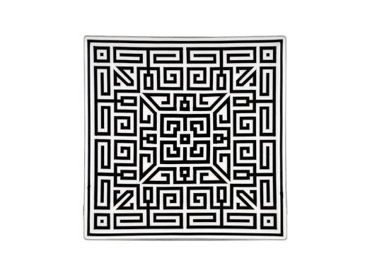 Labirinto Nero Square Centerpiece by Ginori 1735