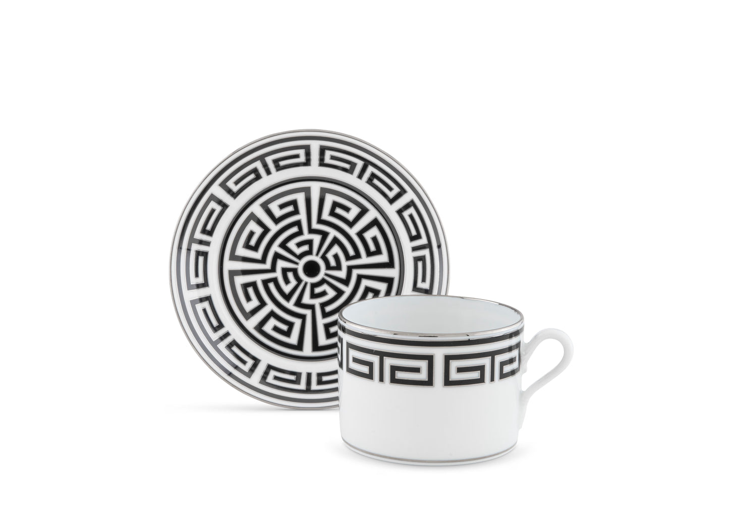 Labirinto Nero Tea Cup + Saucer by Ginori 1735