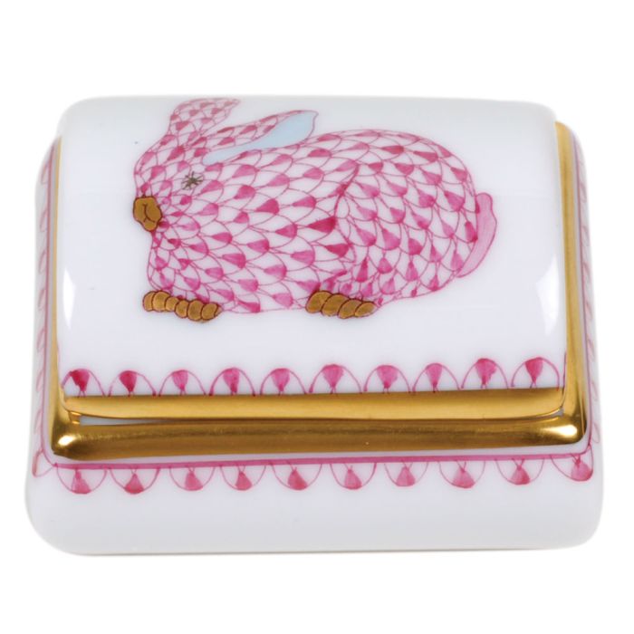 Herend Pink Bunny Tooth Fairy Box