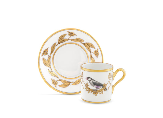 Volière Padda Espresso Cup + Saucer by Ginori 1735